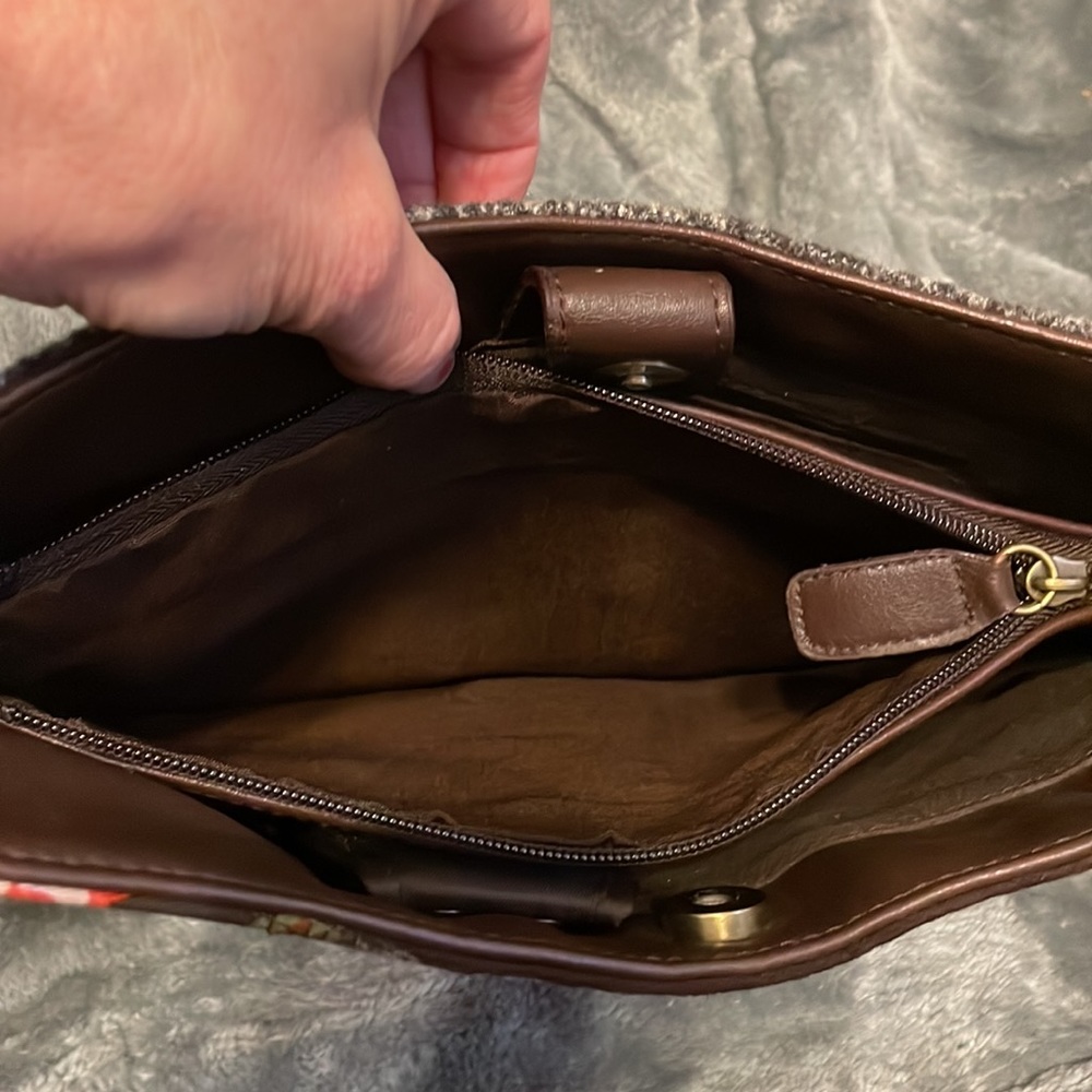 New Bueno purse, handbag. Brown with floral front - Picture 9 of 11